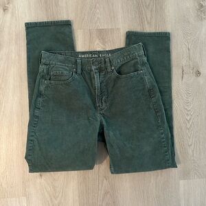 American Eagle Outfitters Women’s Dark Green Corduroy “Mom Fit” Jeans